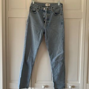 Agolde Nico High Waisted Straight Button Fly Jeans - size 26